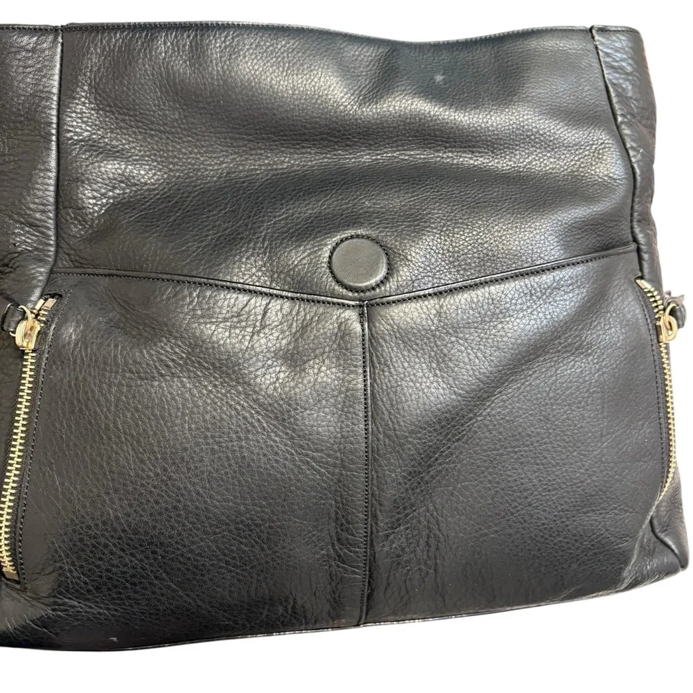 Cole Haan black leather backpack